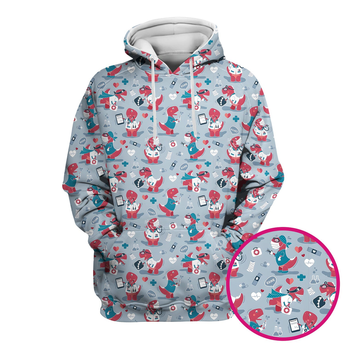 Dinosaur Doctor Nurse Scrub Top
