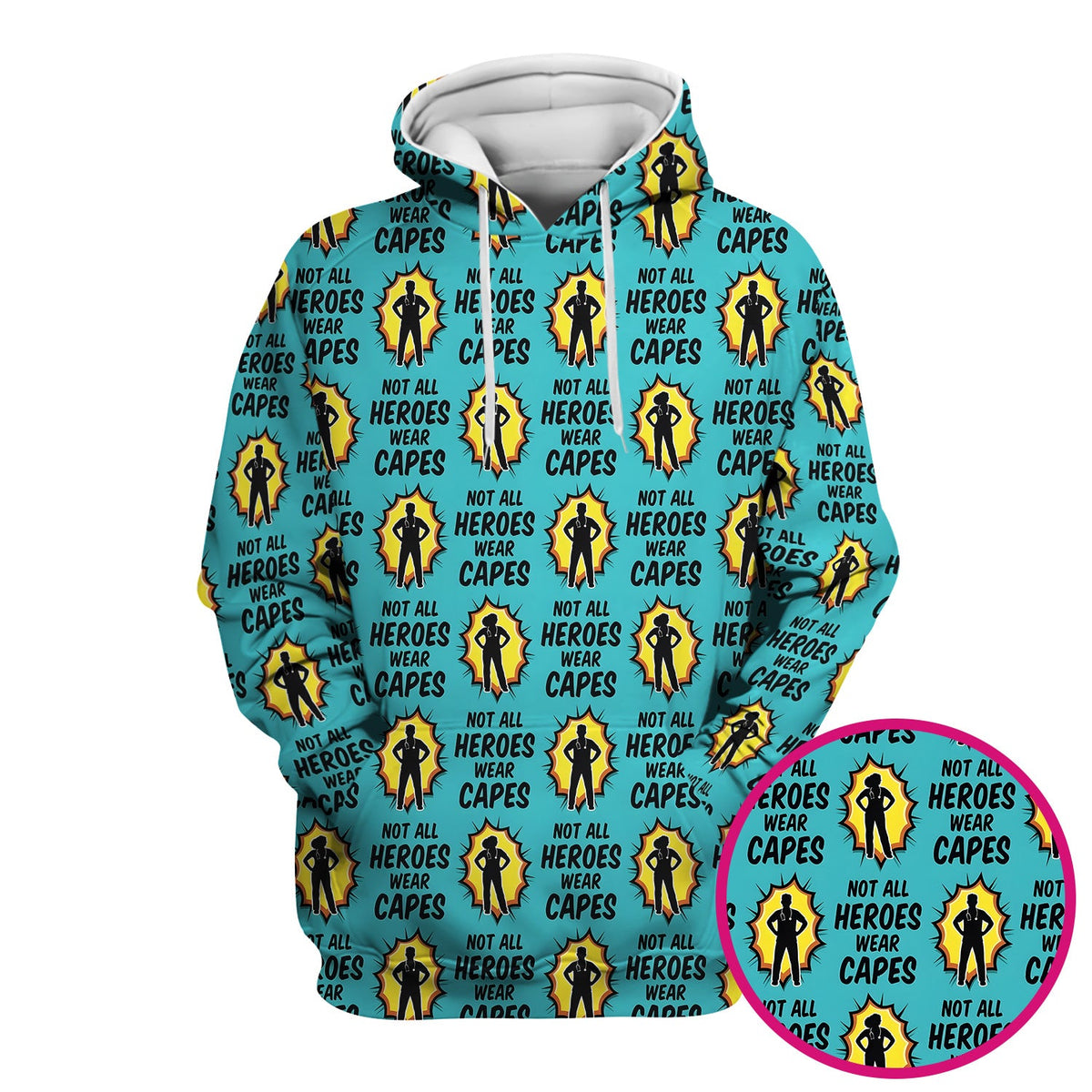 Not All Heroes Wear Capes Nurse Scrub Top