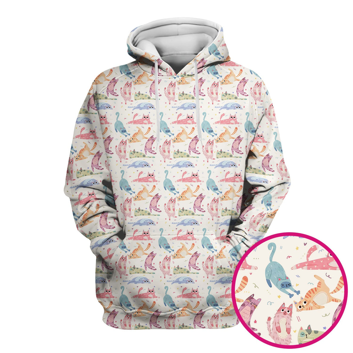 Pastel Cat Nurse Scrub Top