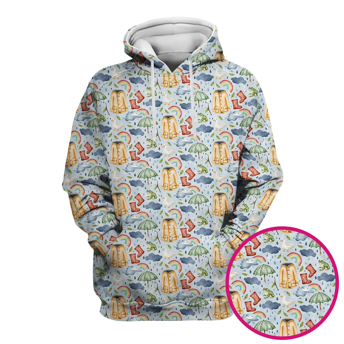 Rainy Day Ducks & Frog Nurse Scrub Top