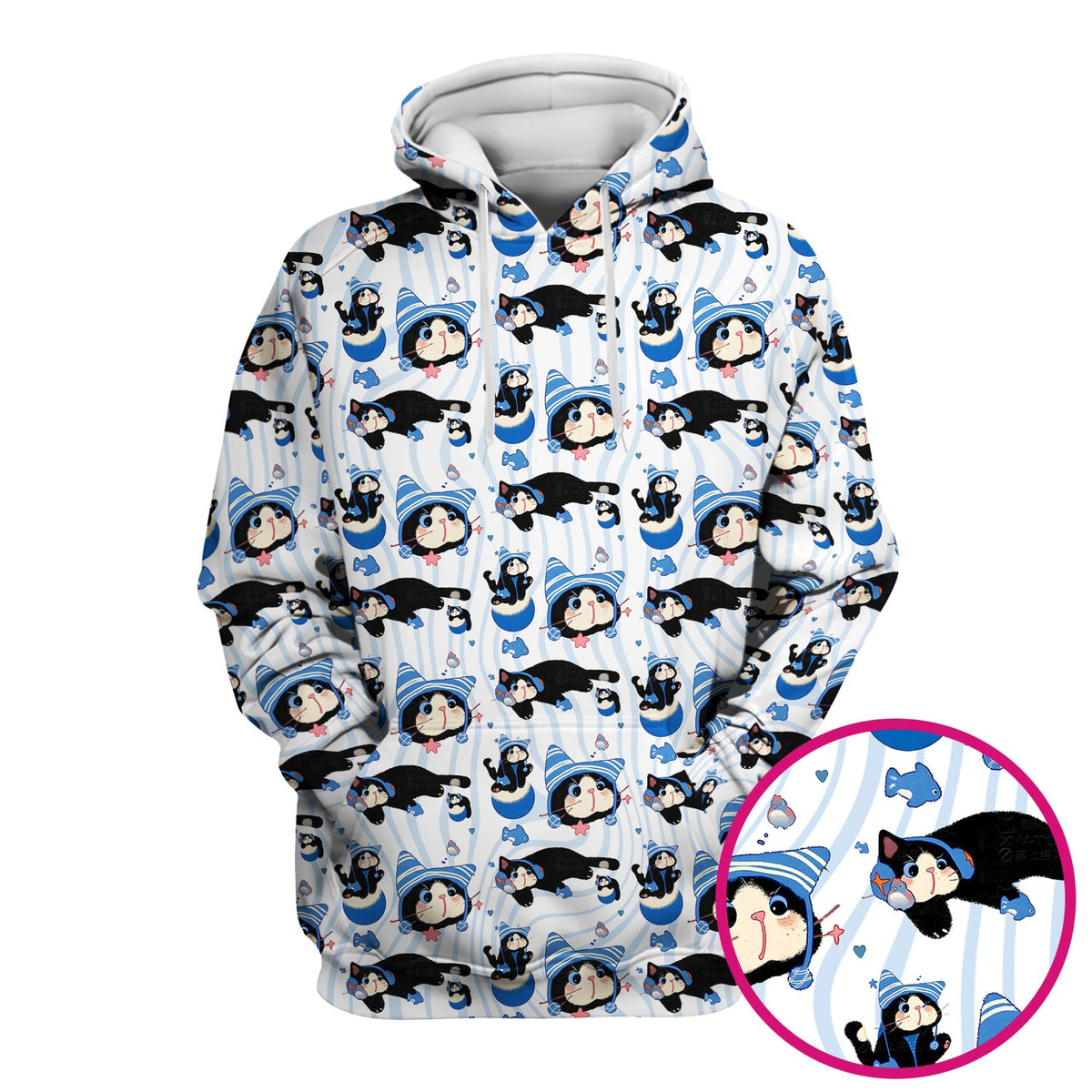 Kitten Fish Nurse Scrub Top