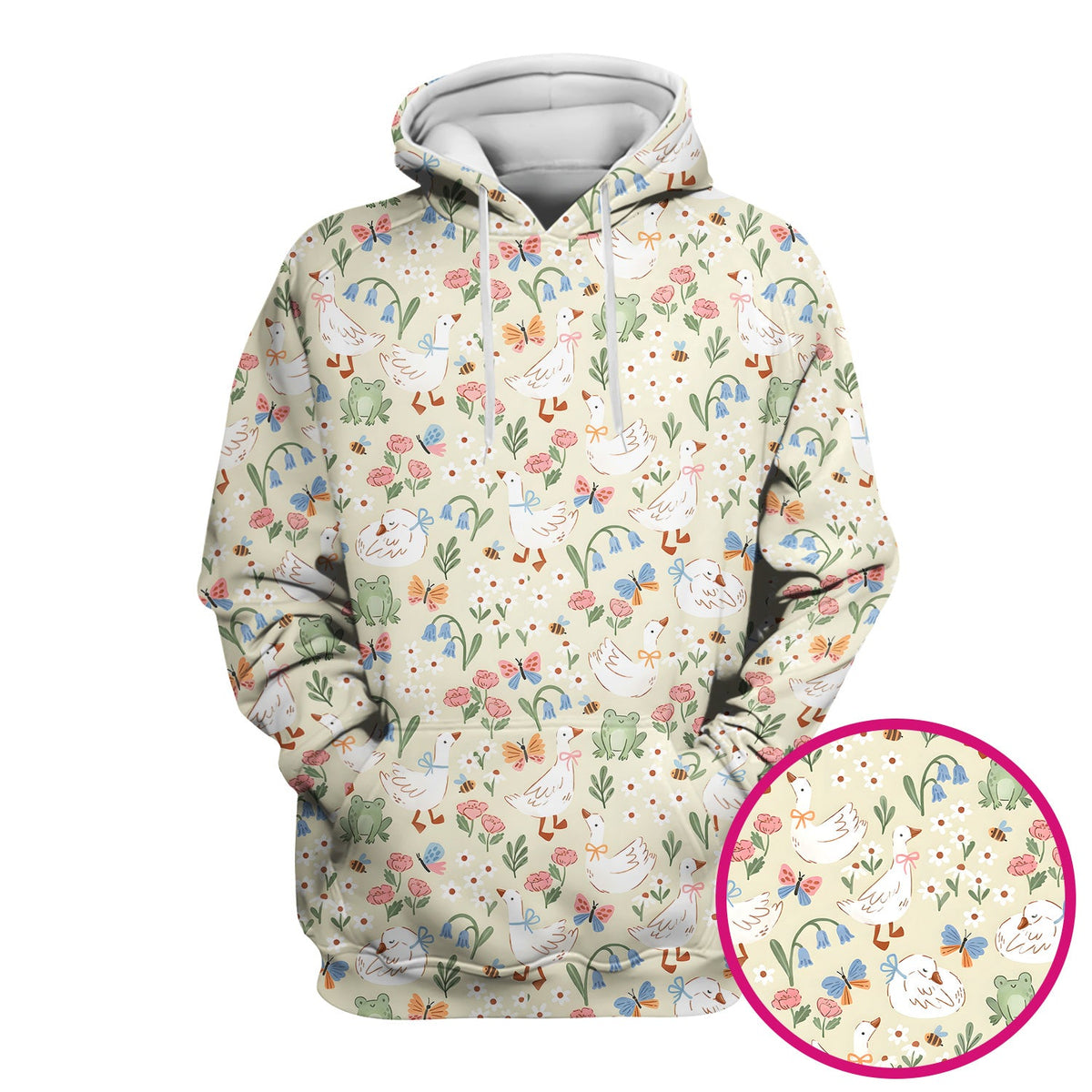 Goose Frog Garden Nurse Scrub Top
