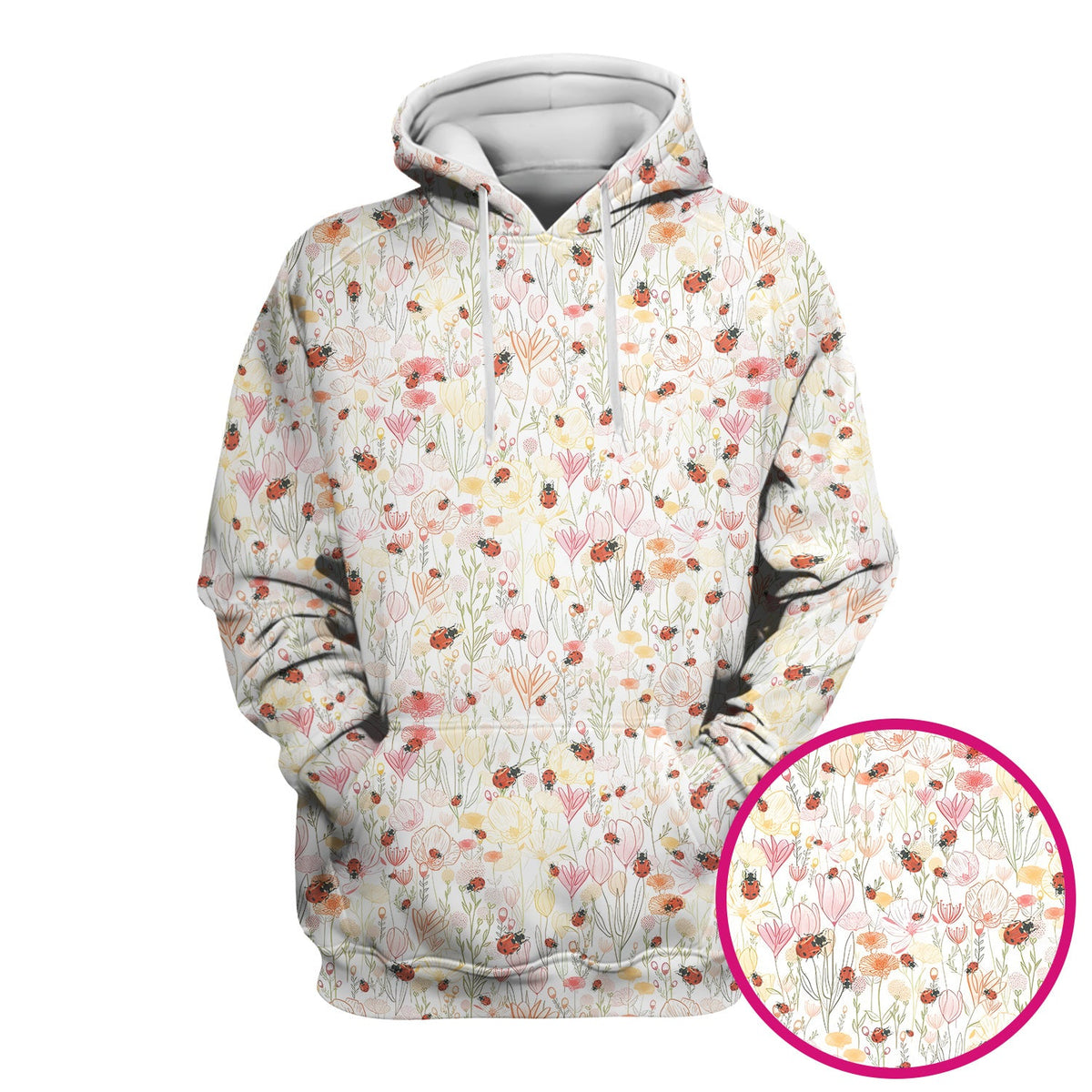 Wildflower Ladybug Garden Nurse Scrub Top