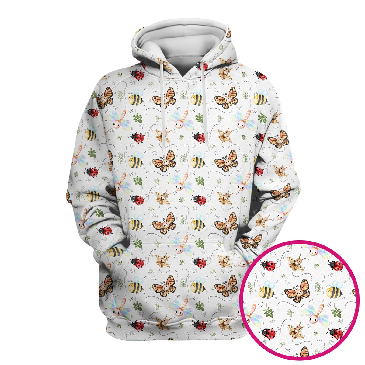 Colorful Garden Insect Nurse Scrub Top