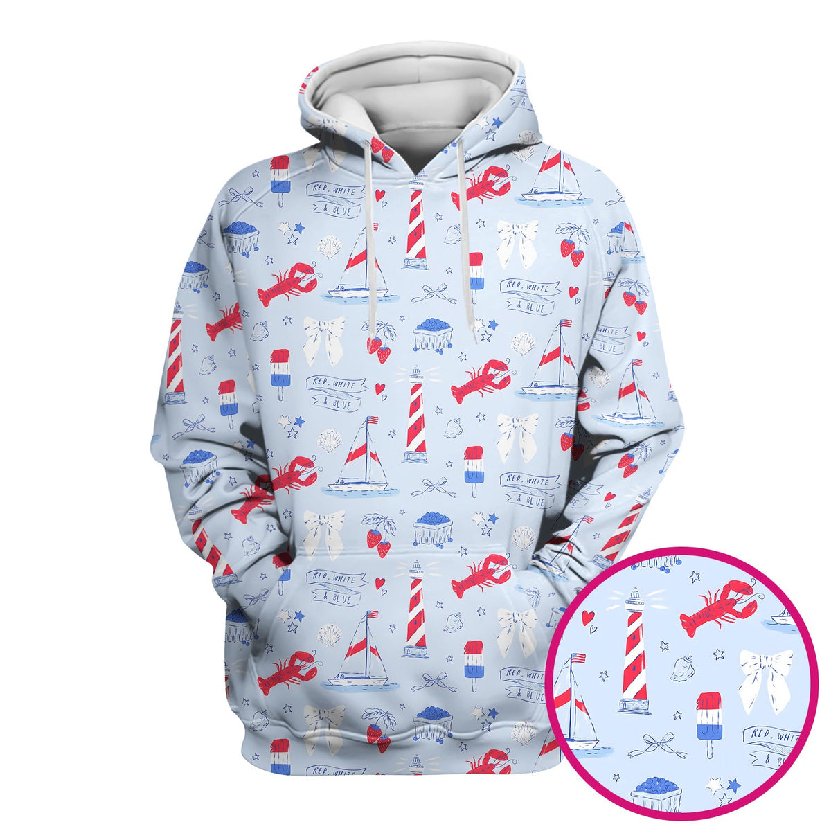 Lobster Lighthouse Sailboat Nurse Scrub Top