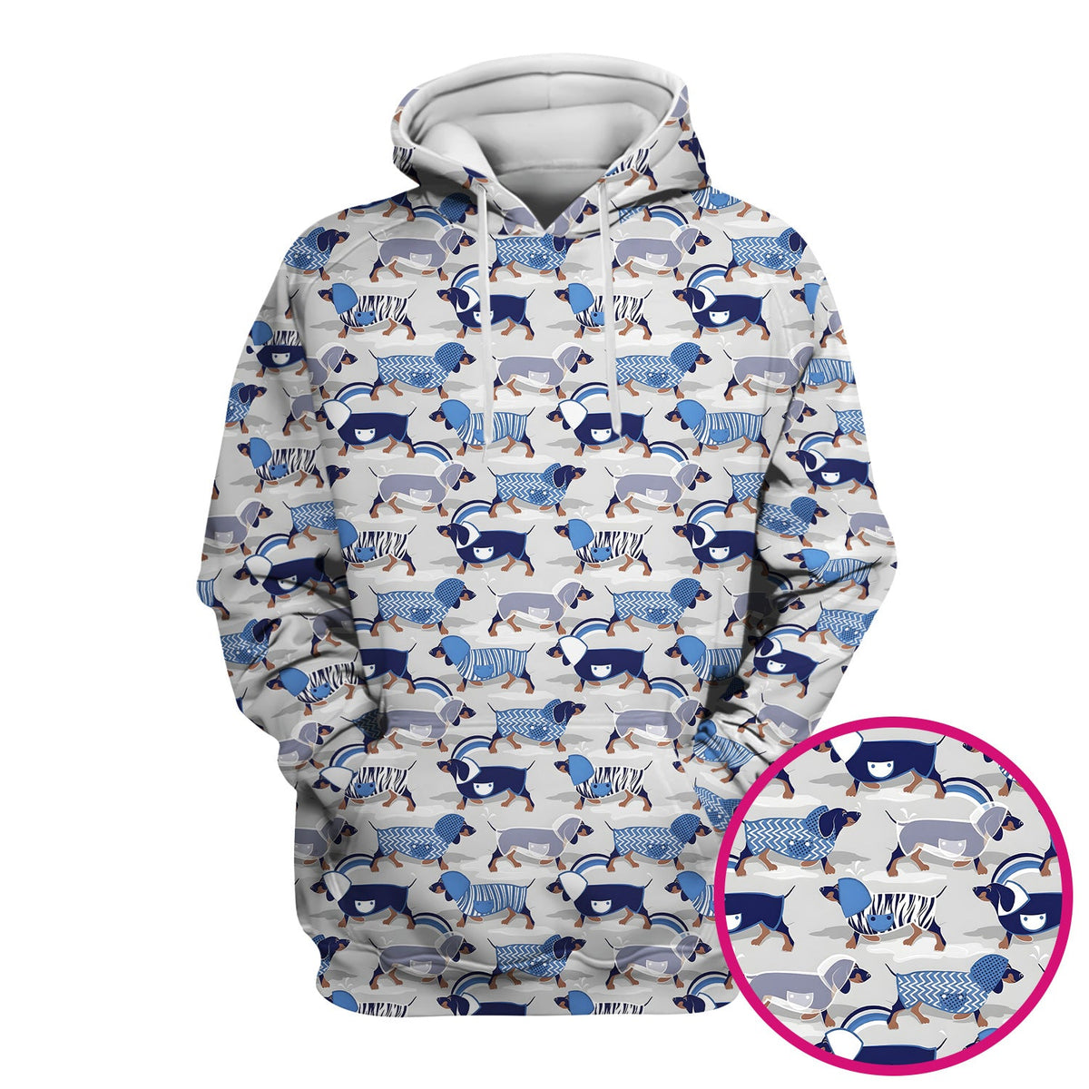 Dachshund Raincoat Parade Nurse Scrub Top