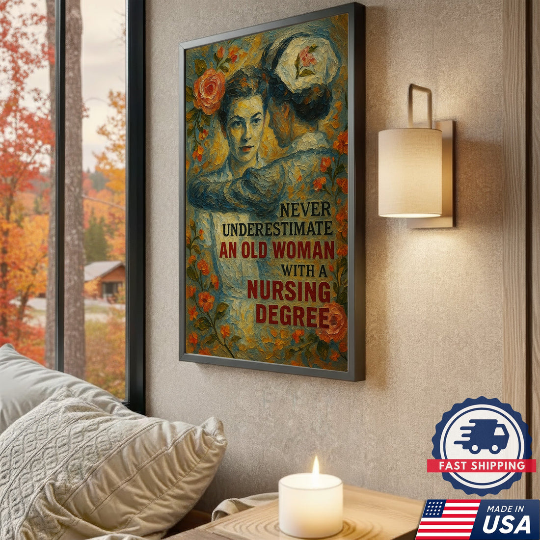 Nursing Degree Vintage Nurse Canvas