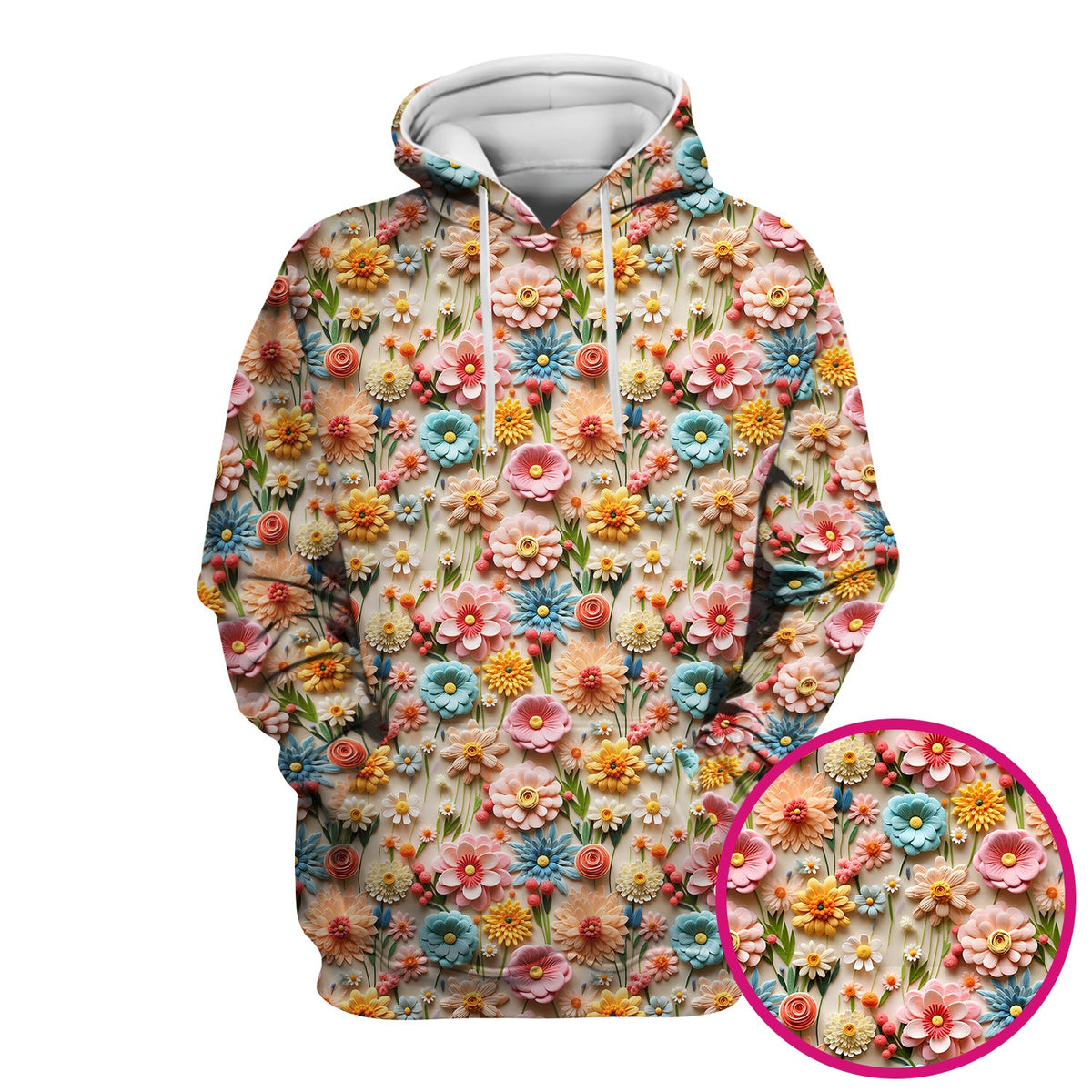 Colorful Blooming Wildflower Nurse Scrub Top