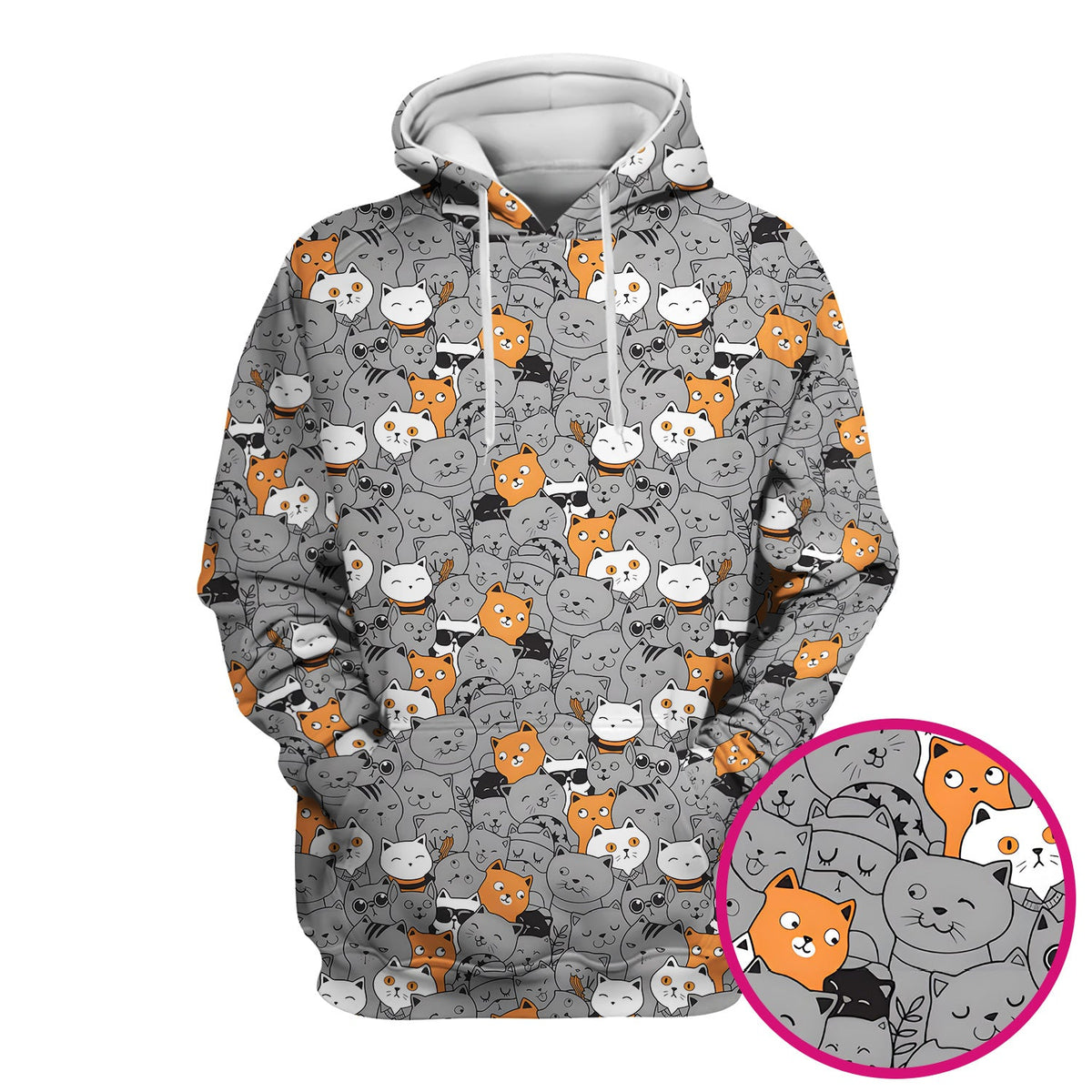 Cats Cute Expressions Nurse Scrub Top