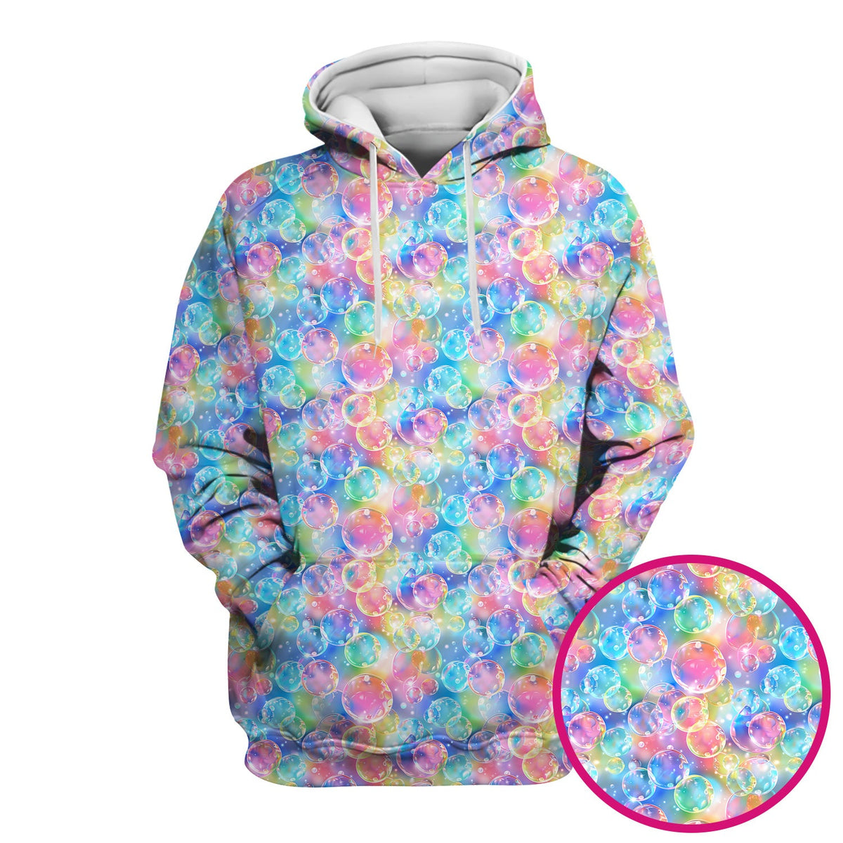 Colorful Floating Soap Bubble Nurse Scrub Top
