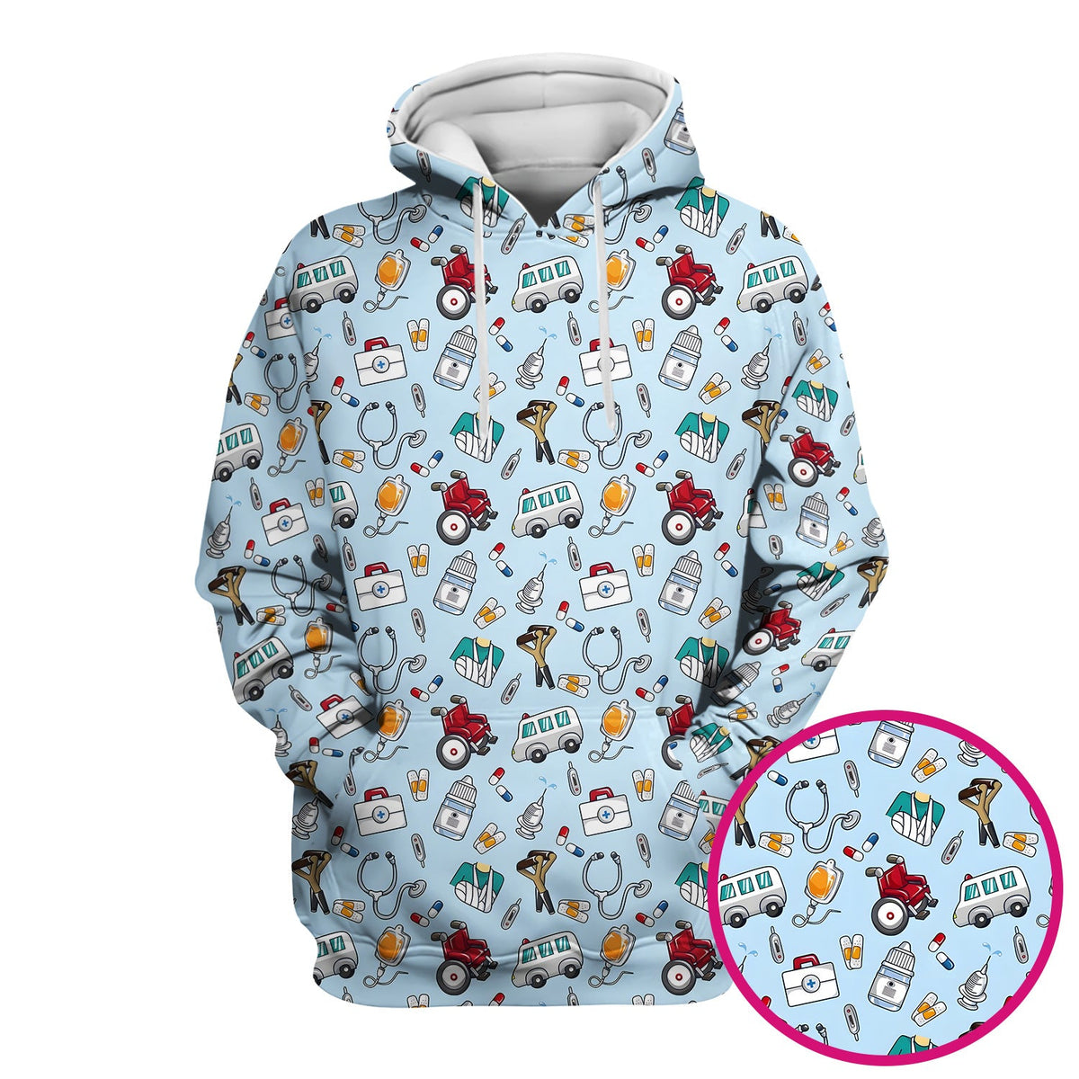 Medical Tools Emergency Transport Nurse Scrub Top