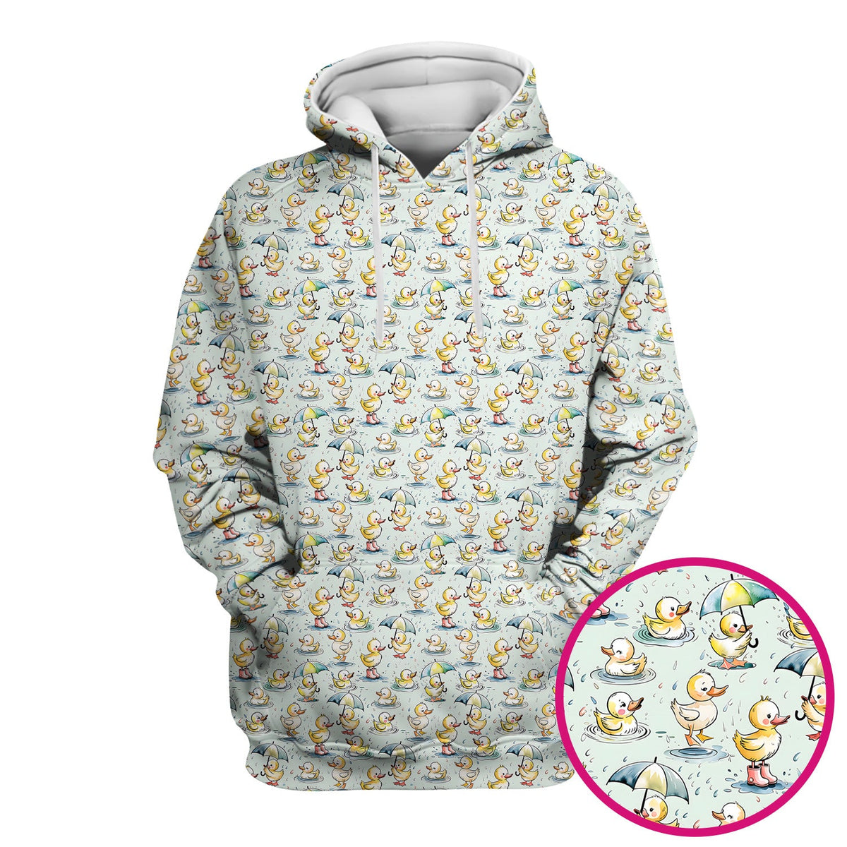 Duck Rain Umbrella Nurse Scrub Top