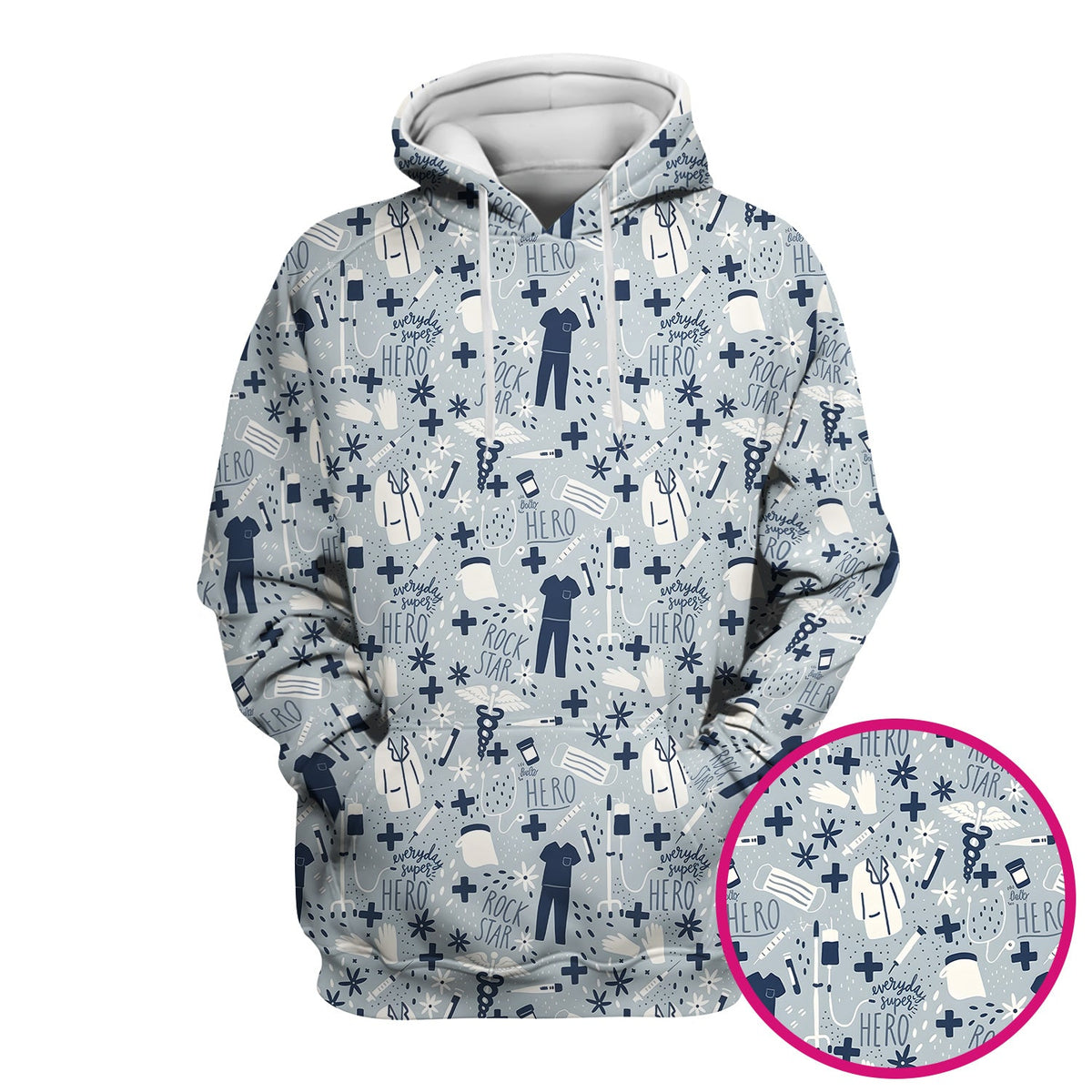 Healthcare Hero Medical Tools Nurse Scrub Top