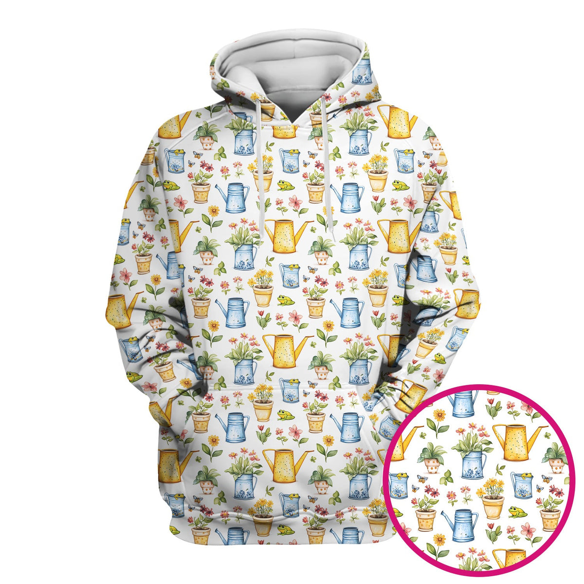 Watering Can Flower Pot Garden Nurse Scrub Top