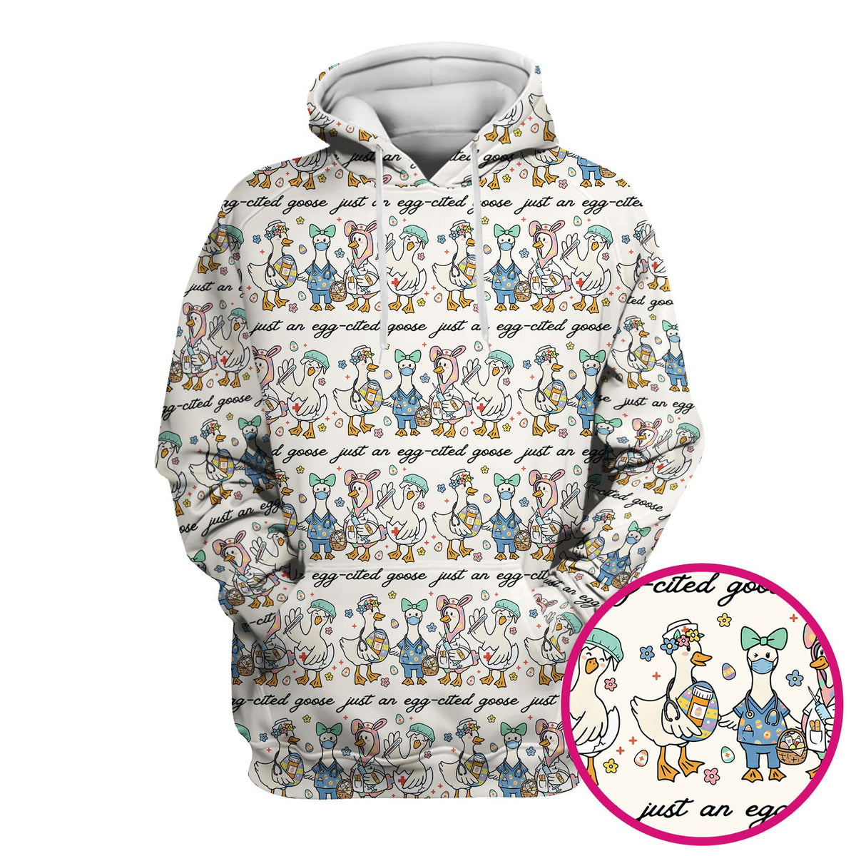 Easter Goose Nurse Scrub Top