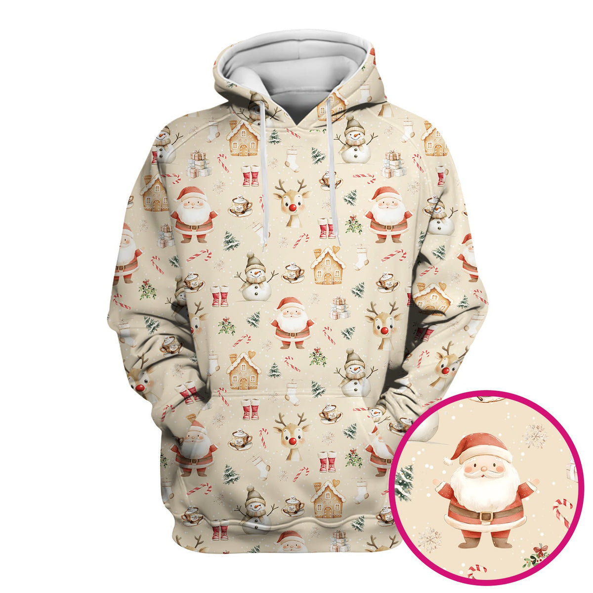 Christmas Santa Nurse Scrub Top