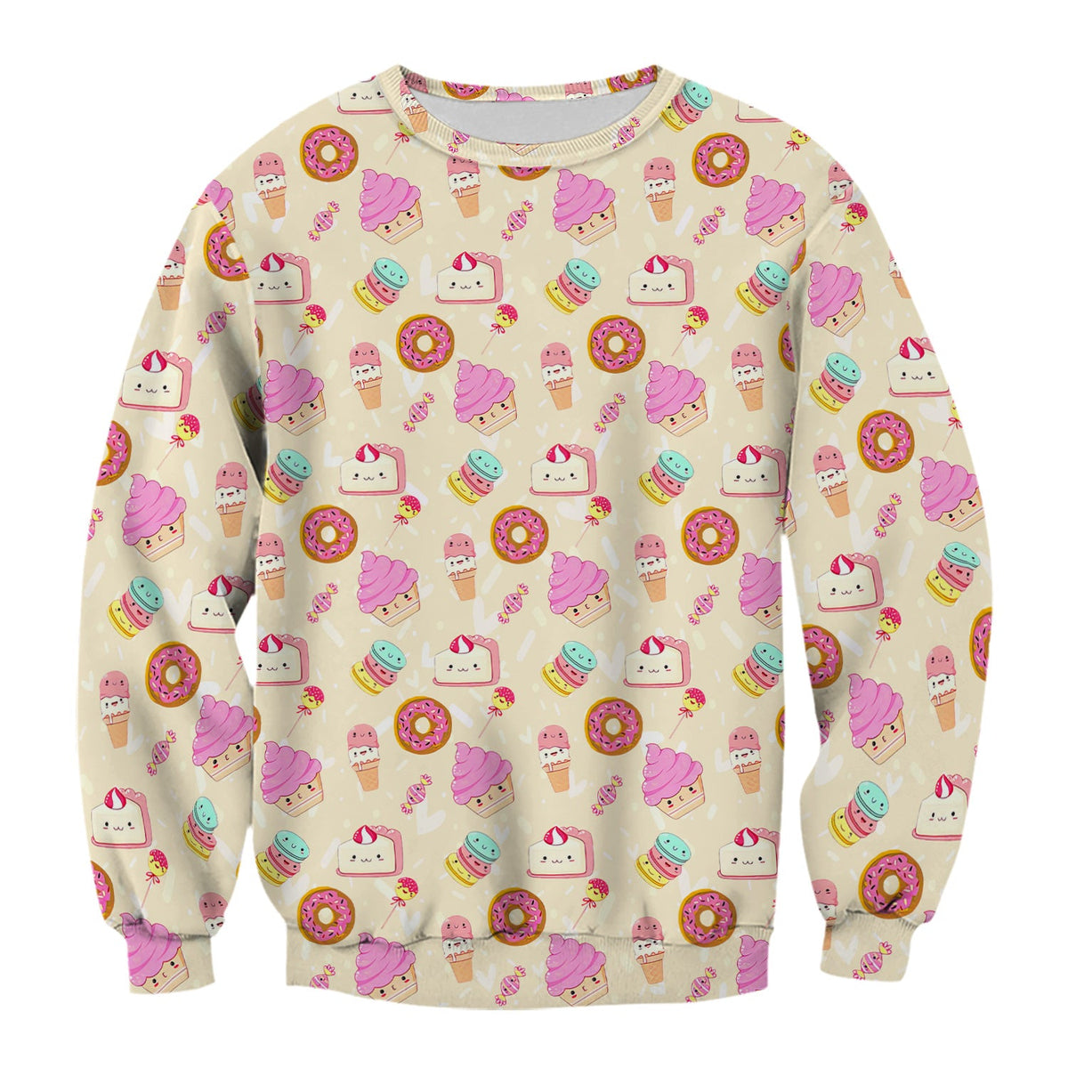 Donut Ice Cream Nurse Scrub Top