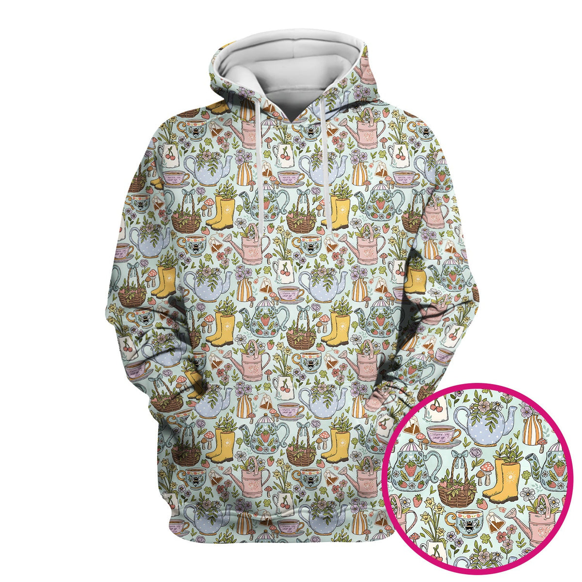 Garden Tea Party Floral Nurse Scrub Top