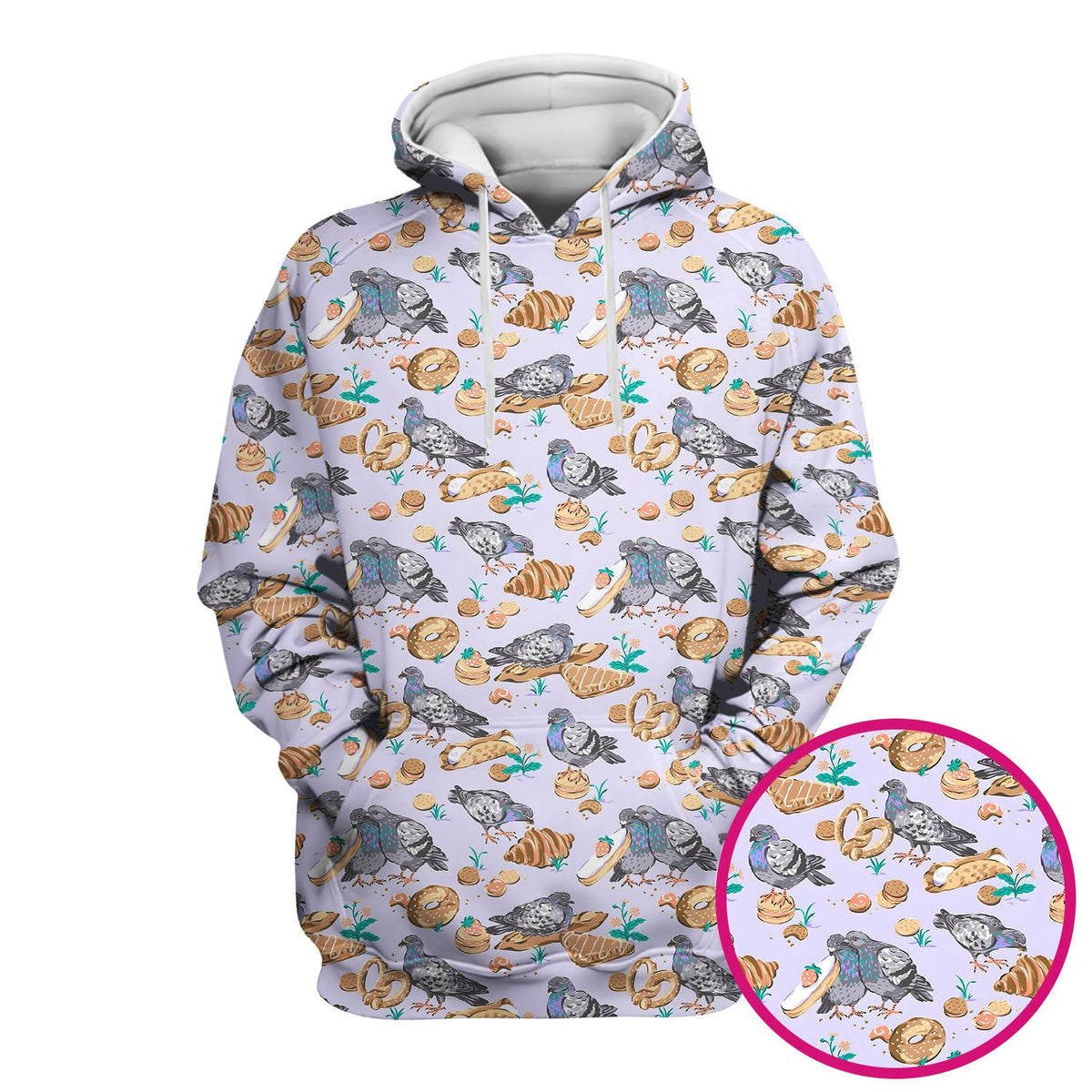 Pigeon Bread Snack Nurse Scrub Top