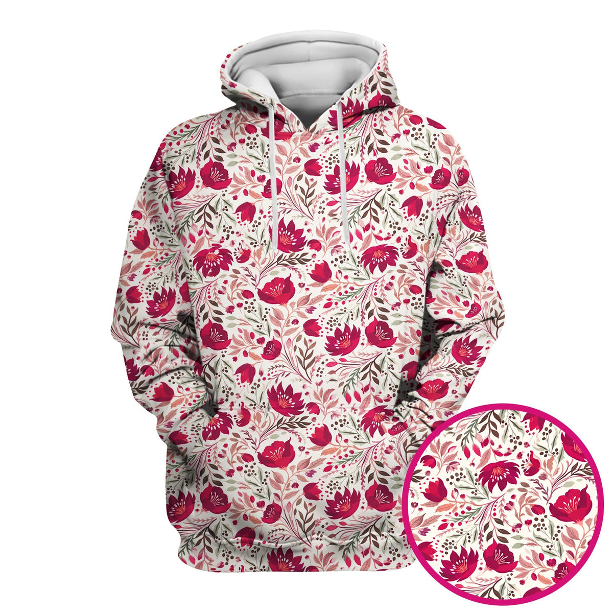 Elegant Floral Botanical Nurse Scrub Top