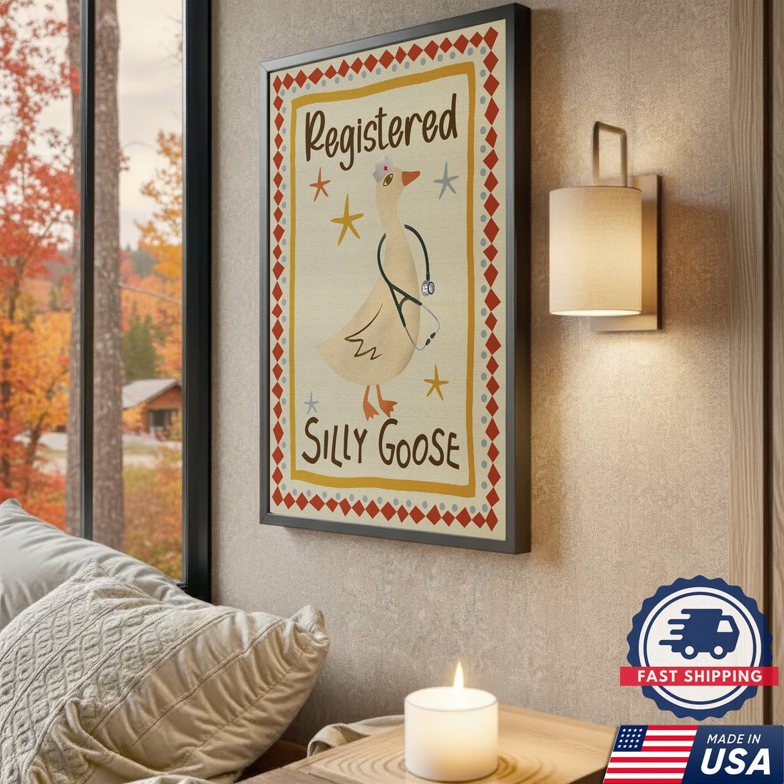 Registered Silly Goose Nurse Canvas