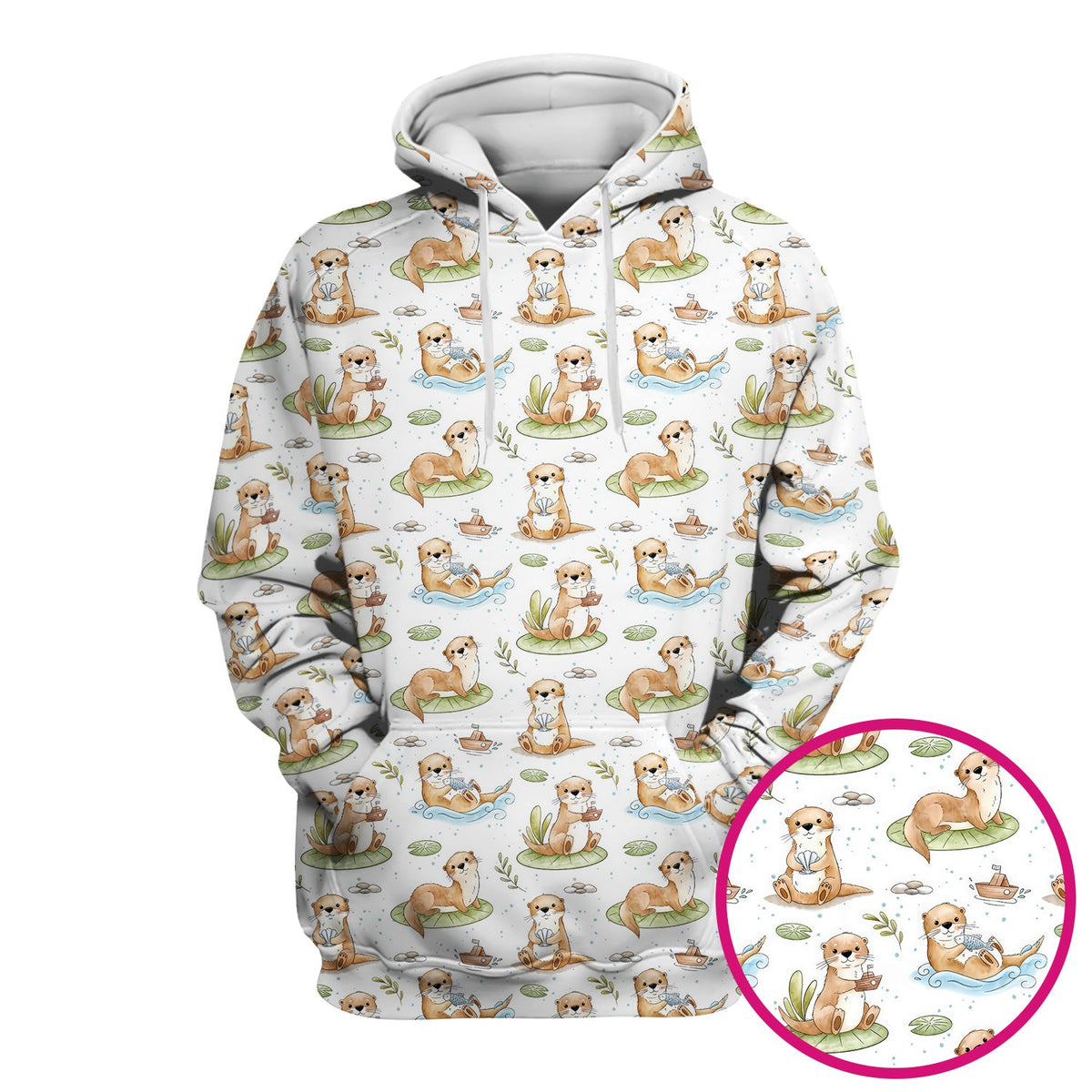 Otter Lily Pad Nurse Scrub Top