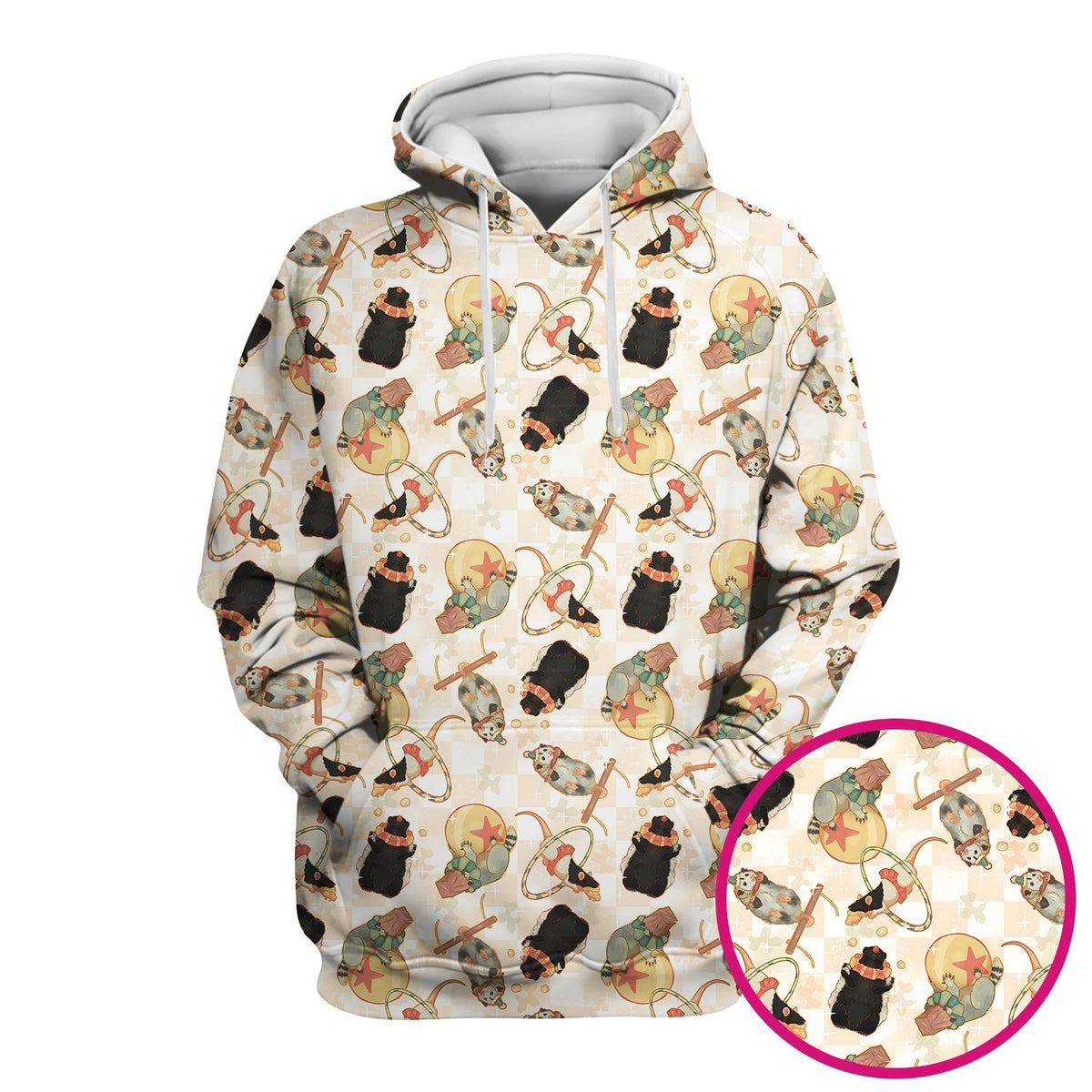 Circus Mouse Acrobat Nurse Scrub Top