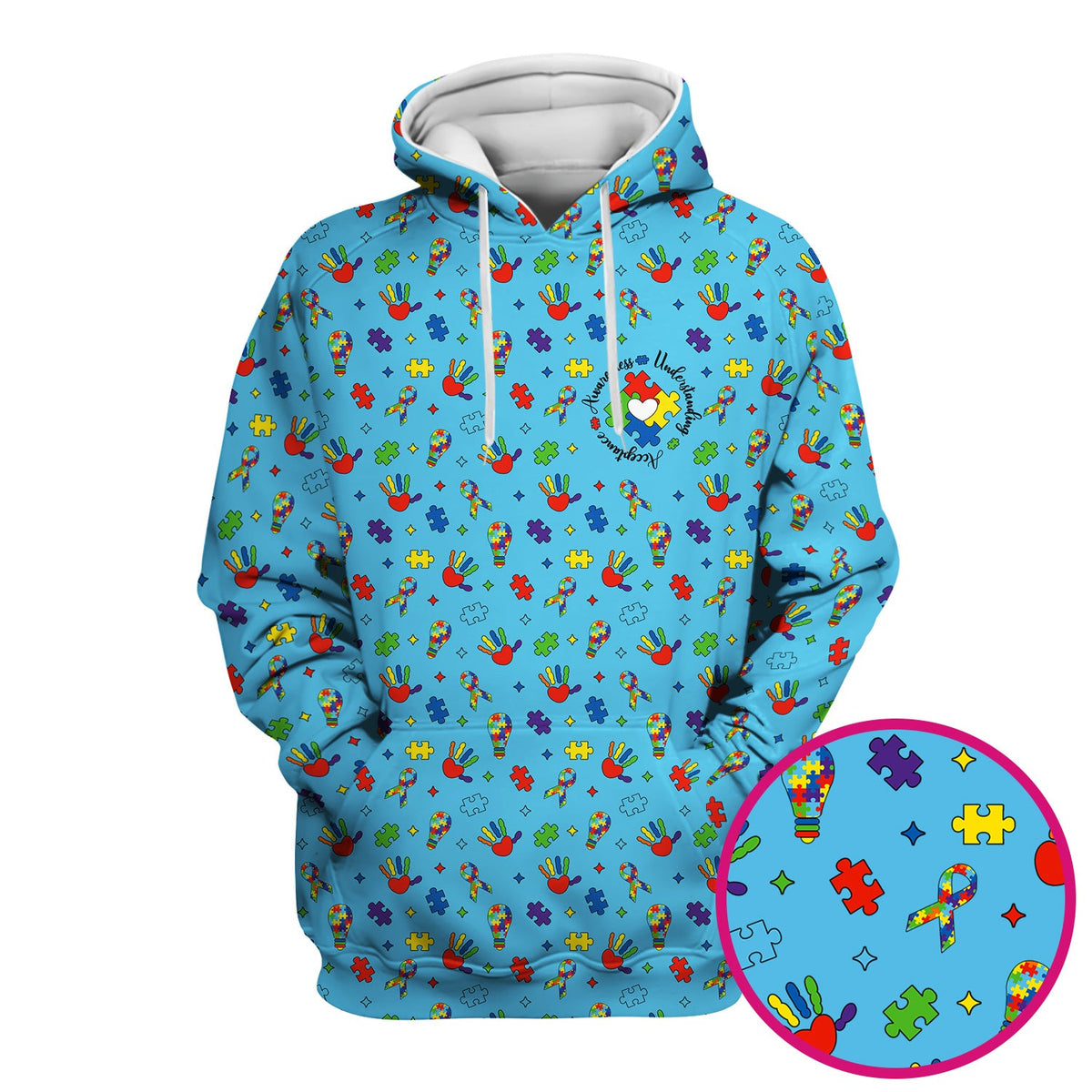Autism Awareness Colorful Puzzle Nurse Scrub Top