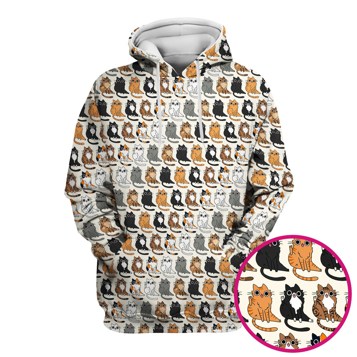 Cat Pattern Nurse Scrub Top