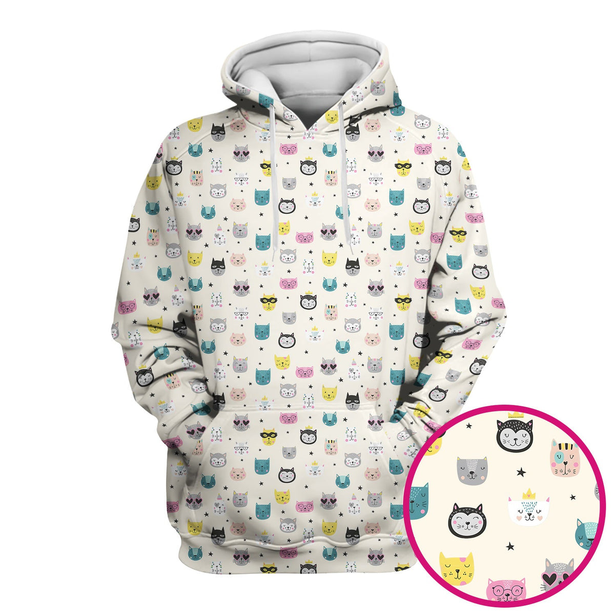 Colorful Cat Nurse Scrub Top