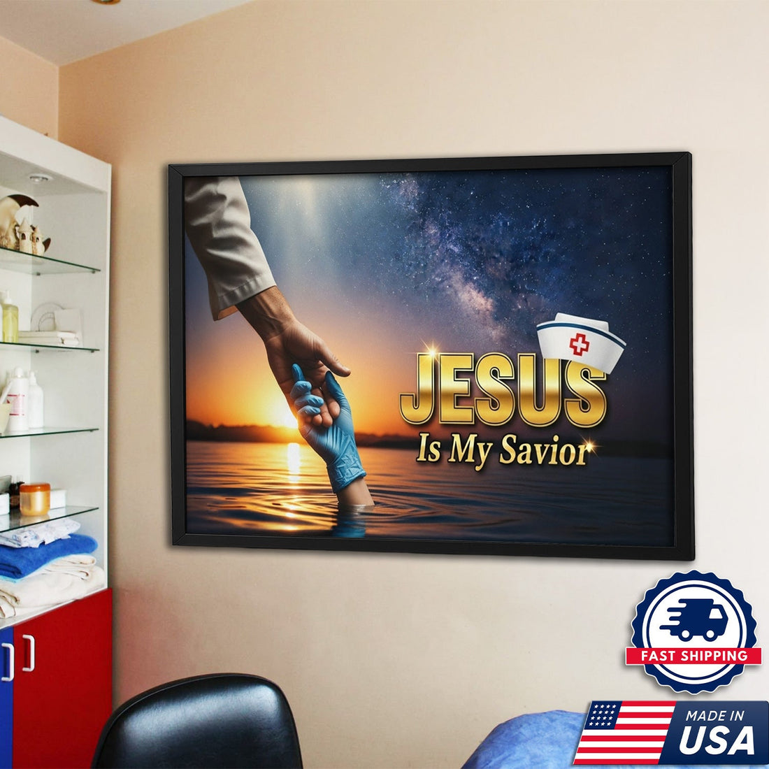 Jesus Is My Savior Home Office Nurse Canvas