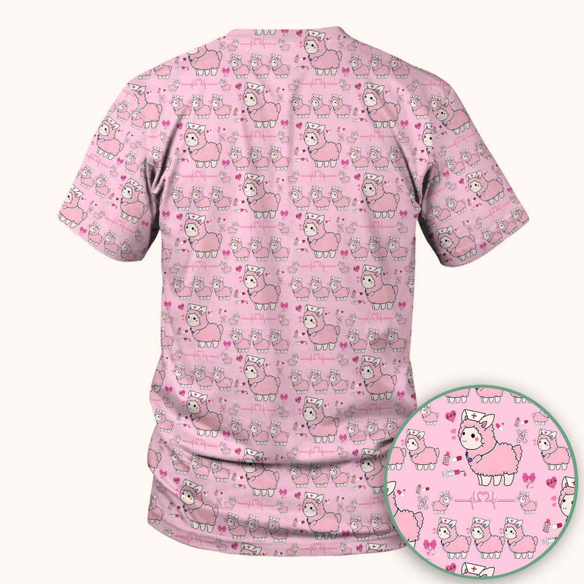 Llama Ain't Got Time For Your Drama Nurse Scrub Top