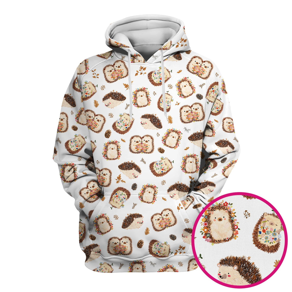 Hedgehog Floral Nurse Scrub Top