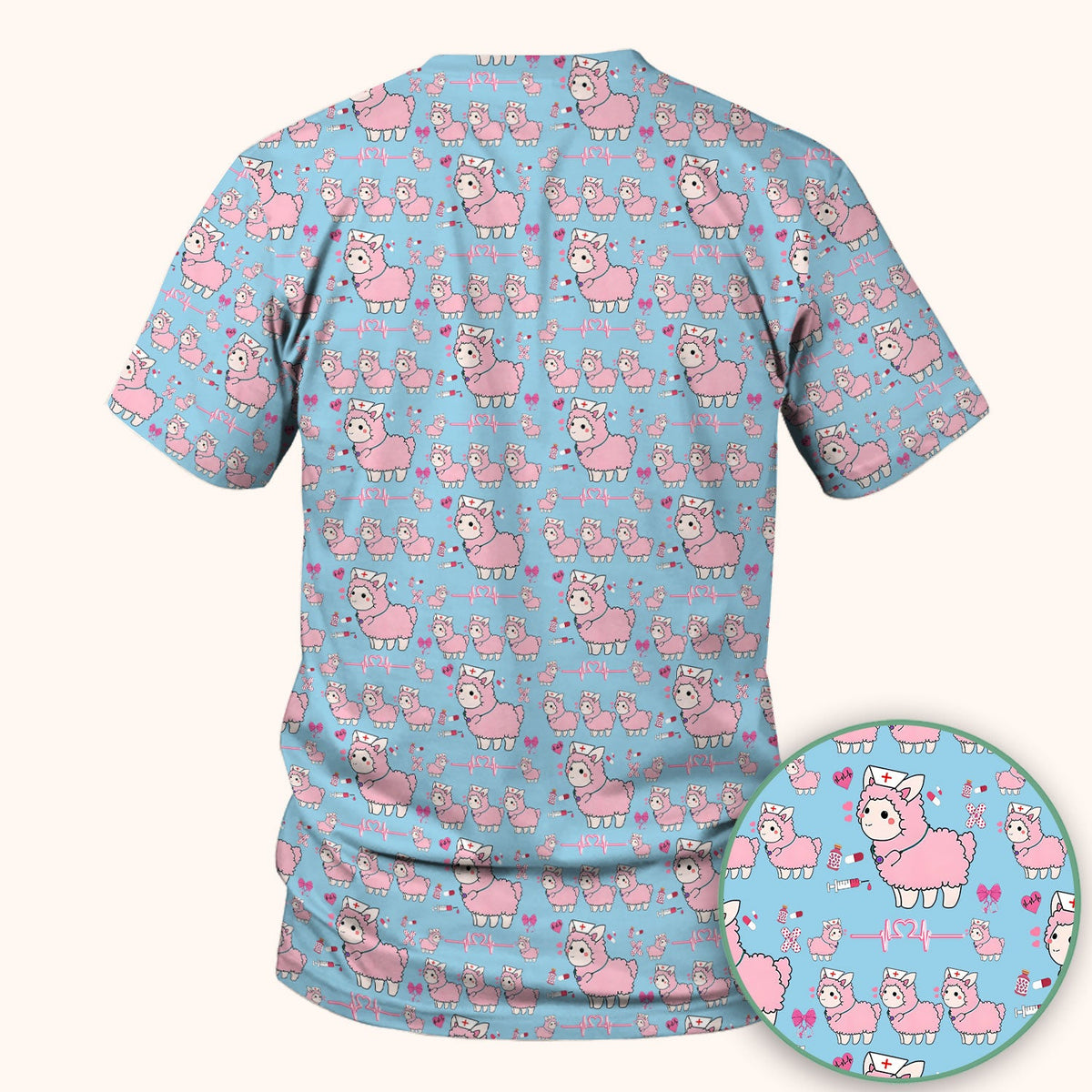 Llama Ain't Got Time For Your Drama Nurse Scrub Top
