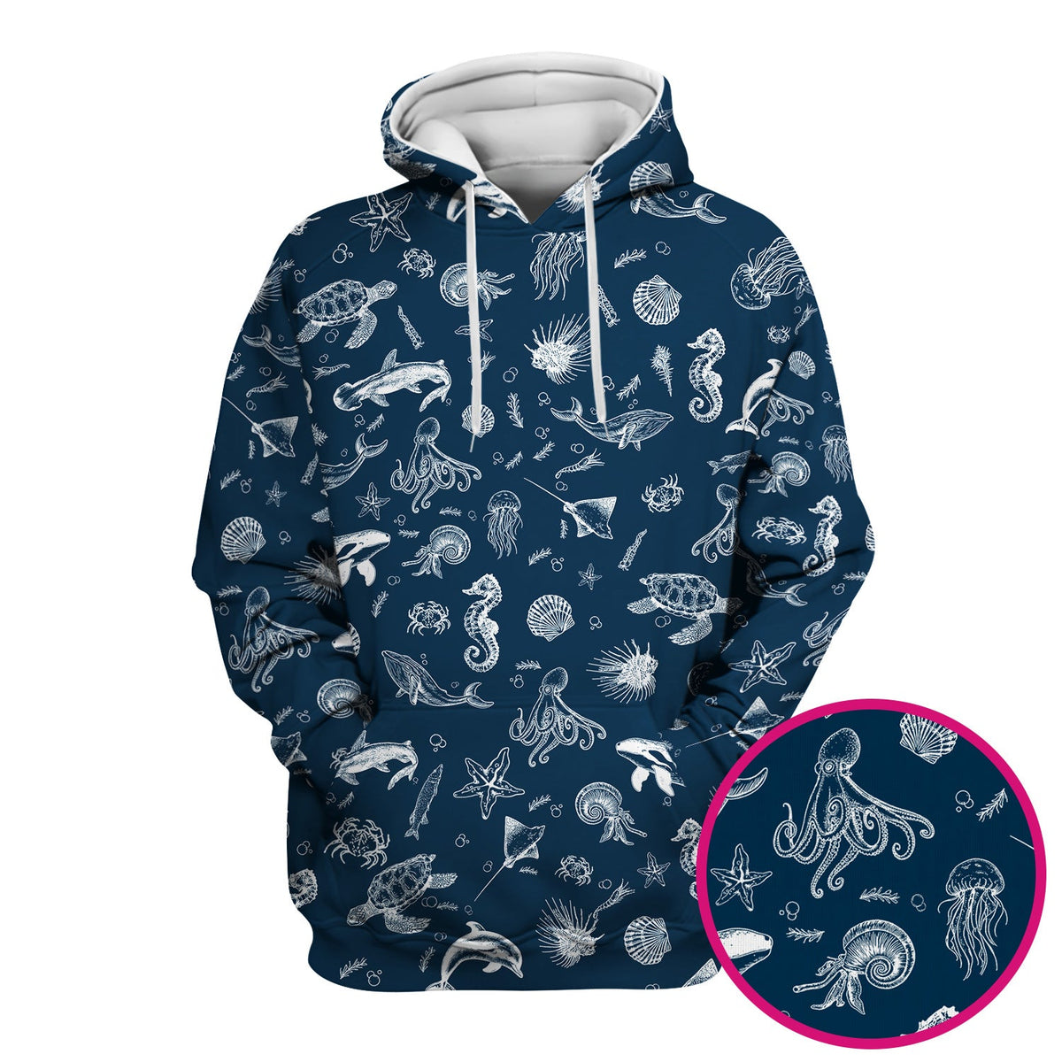 Marine Sea Life Nurse Scrub Top
