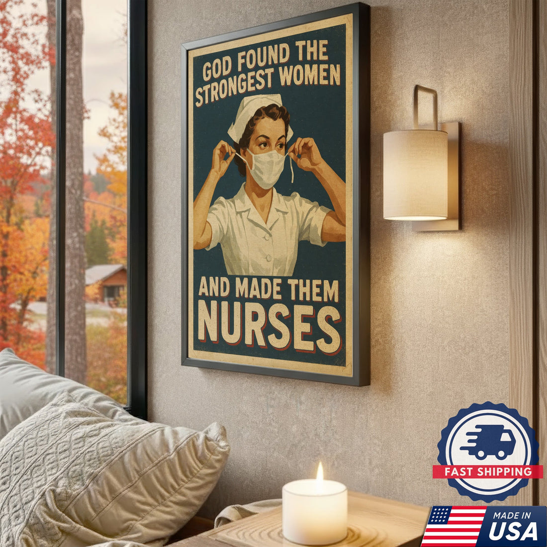 God Found The Strongest Women Nurse Canvas