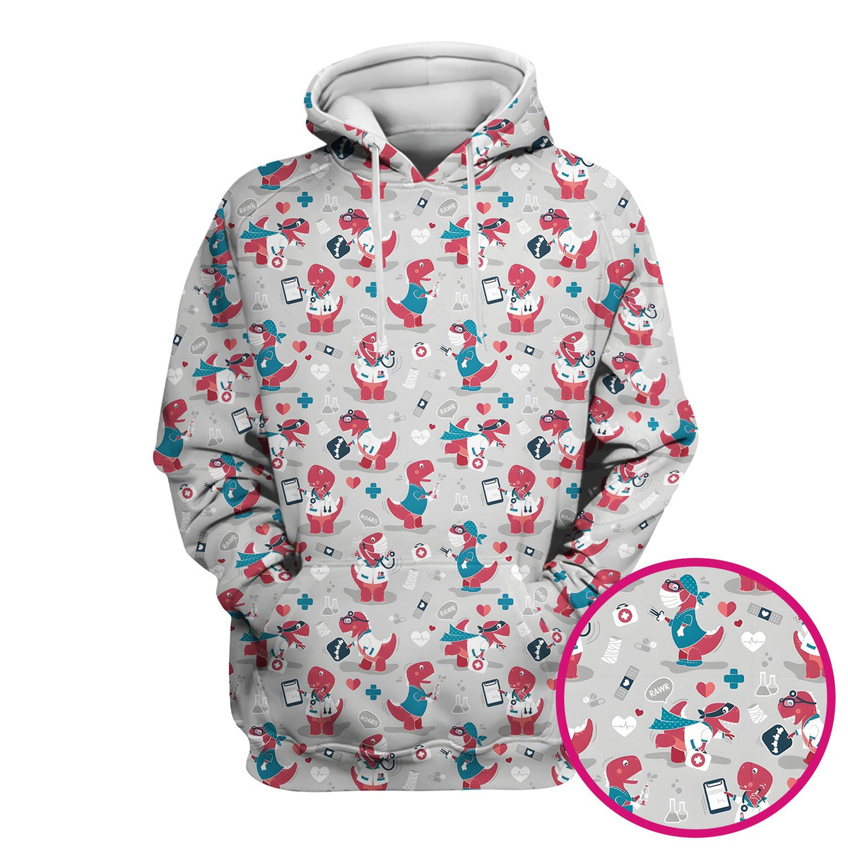 Dinosaur Doctor Nurse Scrub Top