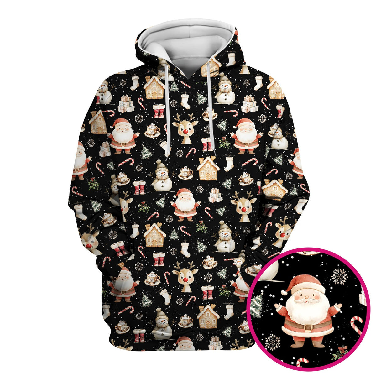 Christmas Santa Nurse Scrub Top