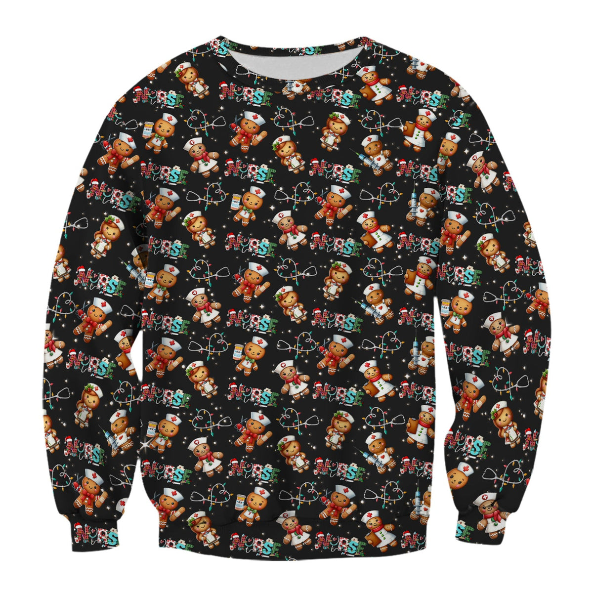 Gingerbread Cookie Nurse Scrub Top - Christmas Gift
