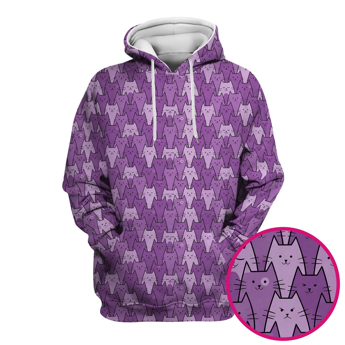 Purple Cats Nurse Scrub Top