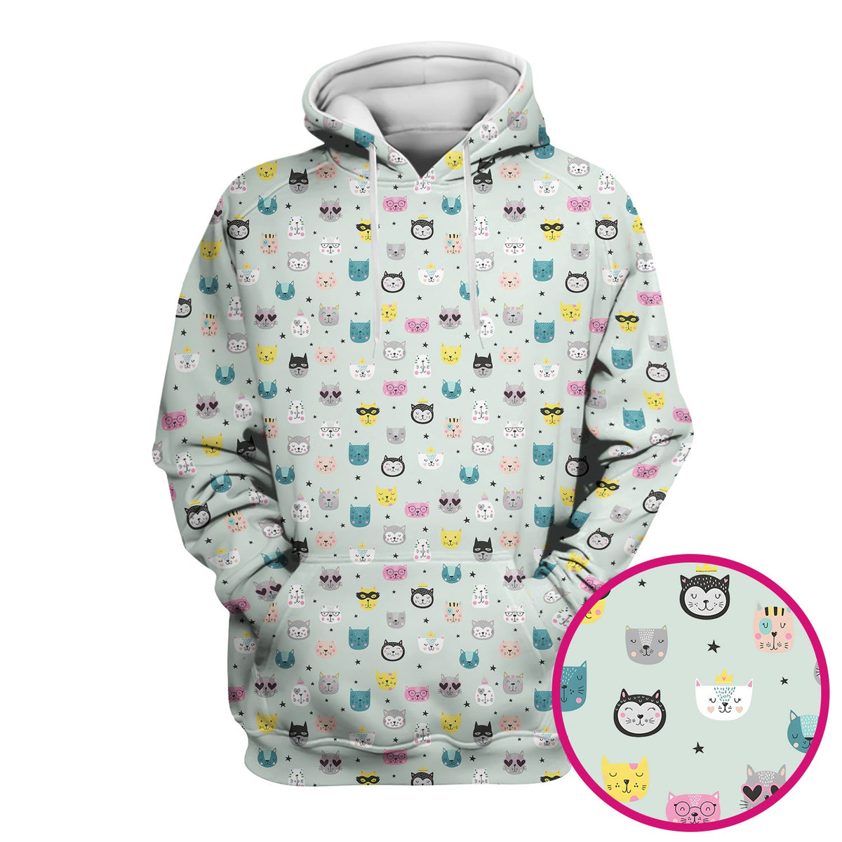 Colorful Cat Nurse Scrub Top