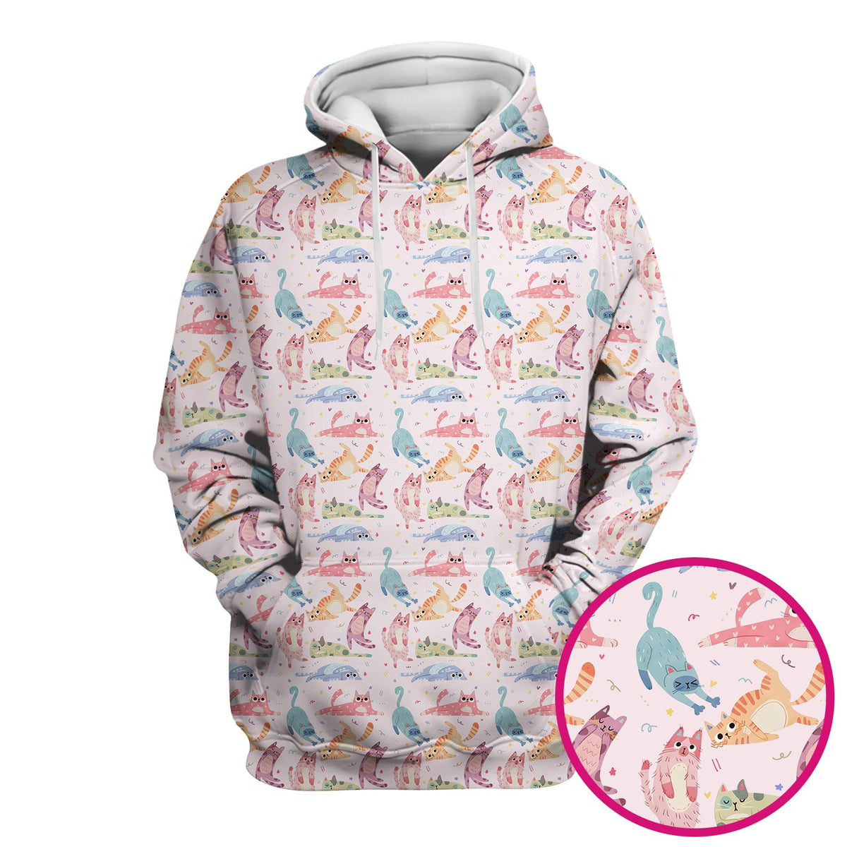 Pastel Cat Nurse Scrub Top