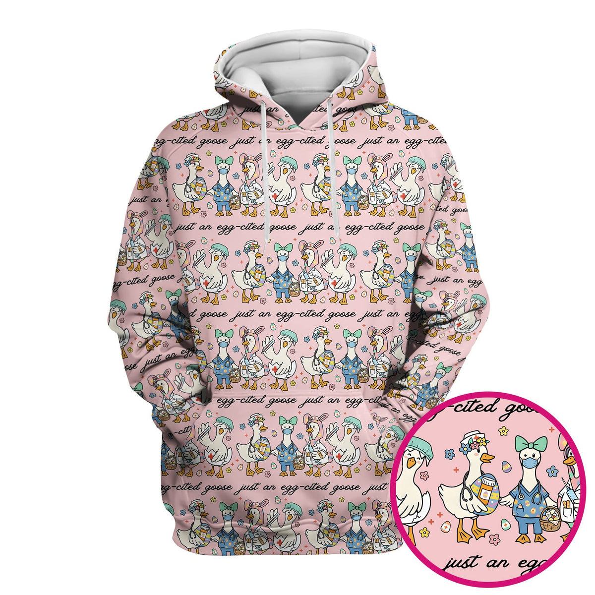 Easter Goose Nurse Scrub Top