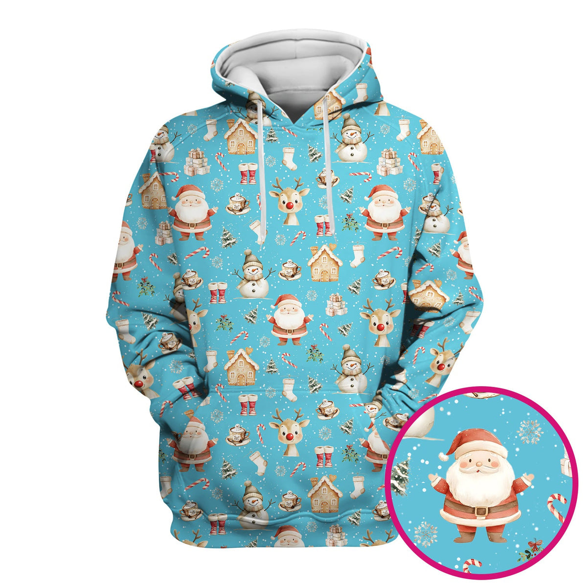 Christmas Santa Nurse Scrub Top