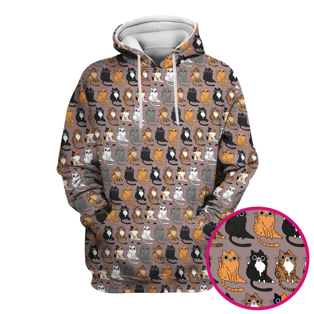 Cat Pattern Nurse Scrub Top