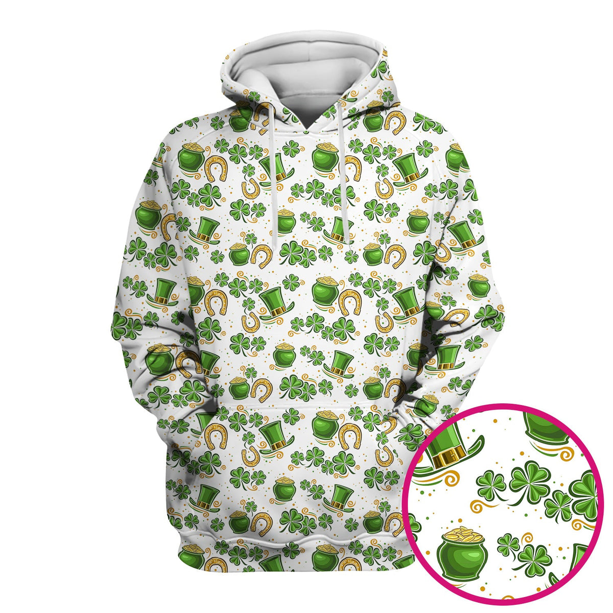 St Patrick Shamrock Nurse Scrub Top