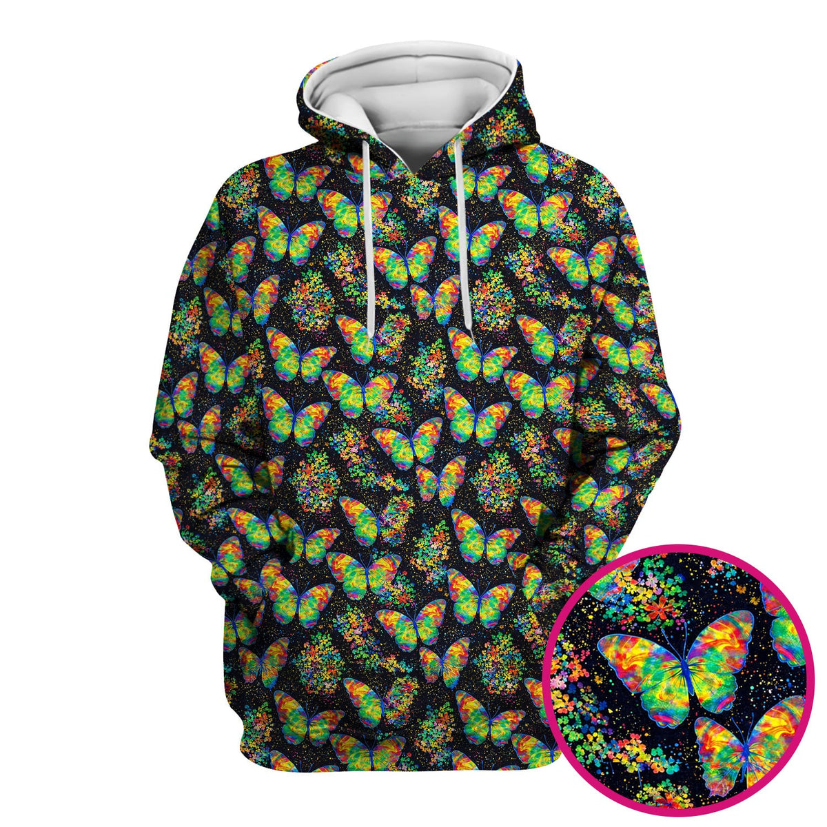 Rainbow Butterfly Galaxy Nurse Scrub Top