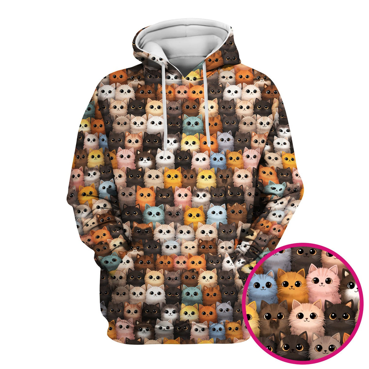 Lightweight Colorful Cat Nurse Scrub Top