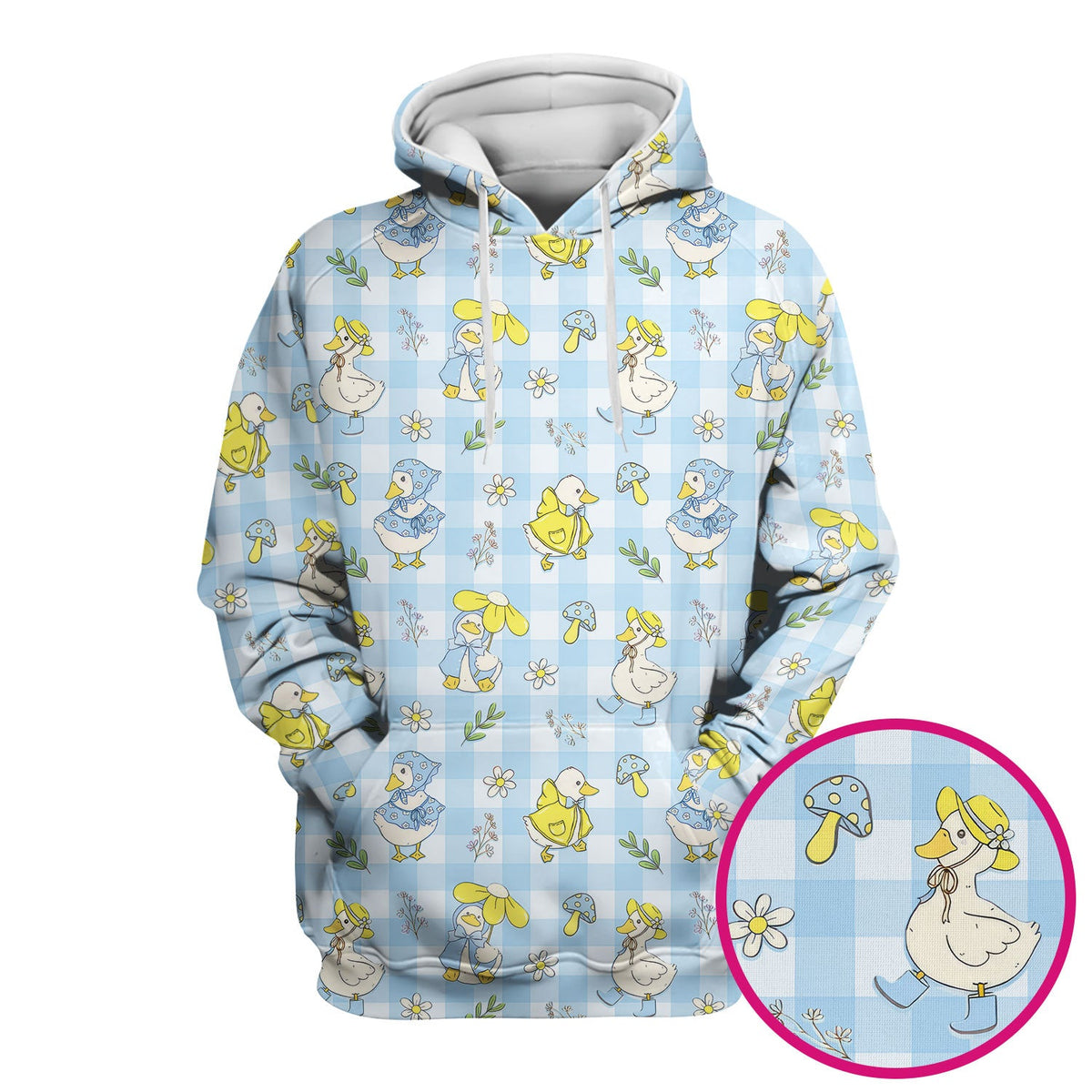 Duck Outfit Gingham Nurse Scrub Top