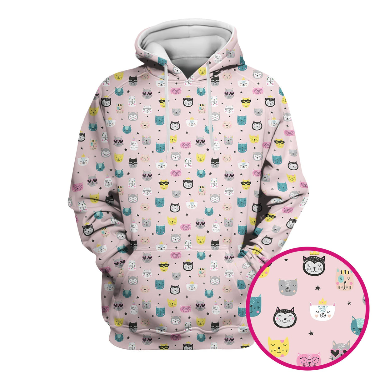 Colorful Cat Nurse Scrub Top